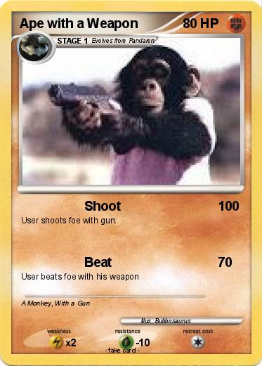 Pokemon Ape with a Weapon