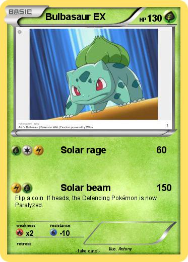 Pokemon Bulbasaur EX