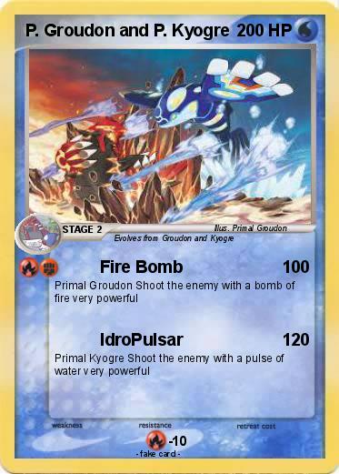 Pokemon P. Groudon and P. Kyogre