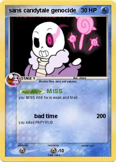 Pokemon sans candytale genocide