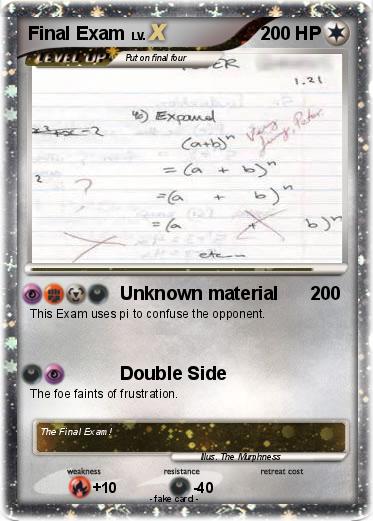 Pokemon Final Exam