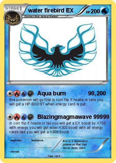Pokemon water firebird EX