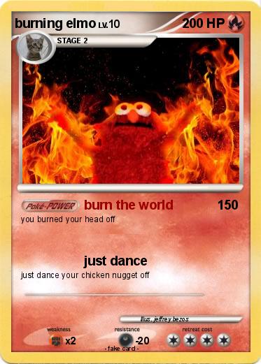 Pokemon burning elmo