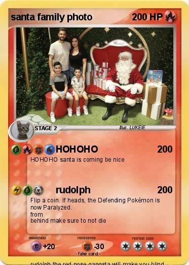 Pokemon santa family photo