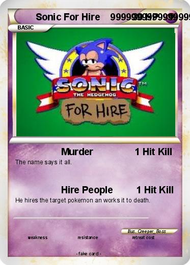 Pokemon Sonic For Hire    9999999999999999999999999999999999