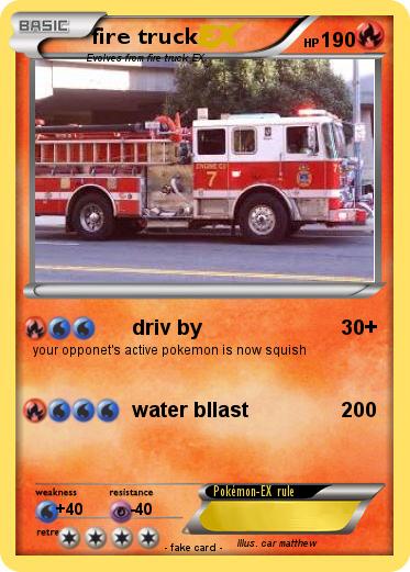 Pokemon fire truck