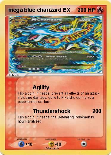 Pokemon mega blue charizard EX