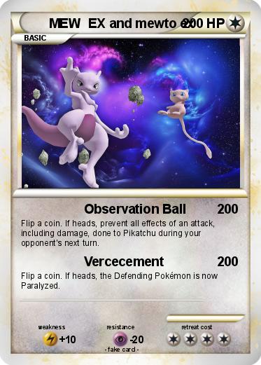 Pokemon MEW  EX and mewto ex