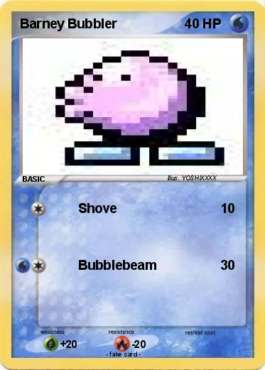 Pokemon Barney Bubbler