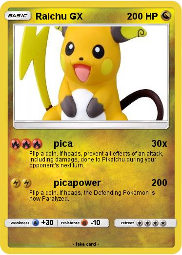 Pokemon Raichu GX