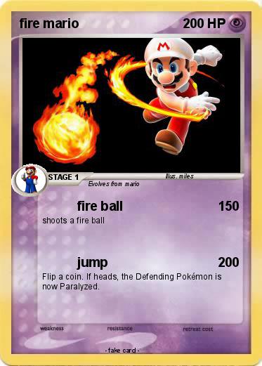 Pokemon fire mario