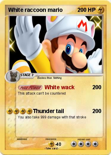 Pokemon White raccoon mario