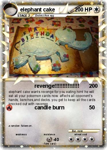 Pokemon elephant cake