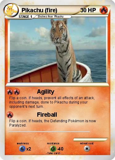 Pokemon Pikachu (fire)