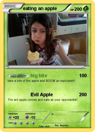 Pokemon eating an apple