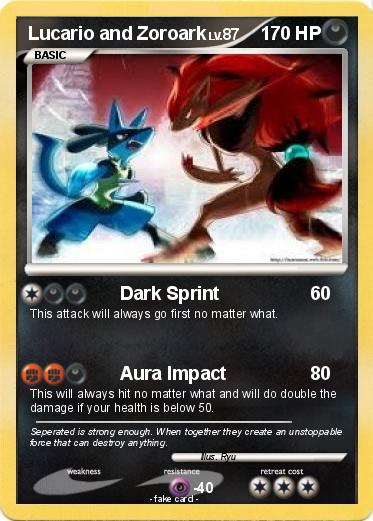Pokemon Lucario and Zoroark