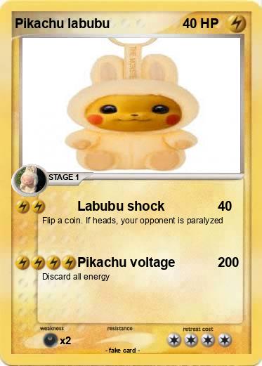 Pokemon Pikachu labubu