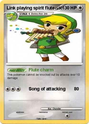 Pokemon Link playing spirit flute