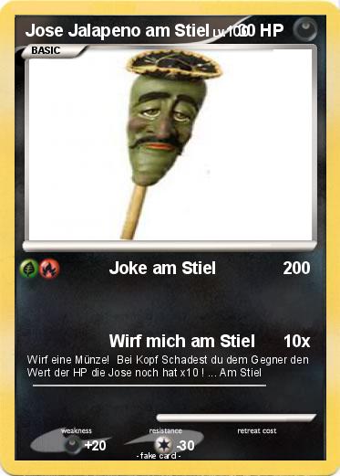 Pokemon Jose Jalapeno am Stiel