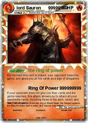 Pokemon lord Sauron      99999999