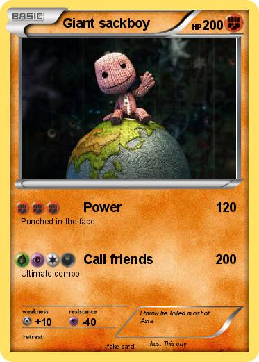 Pokemon Giant sackboy