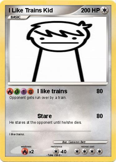 Pokemon I Like Trains Kid