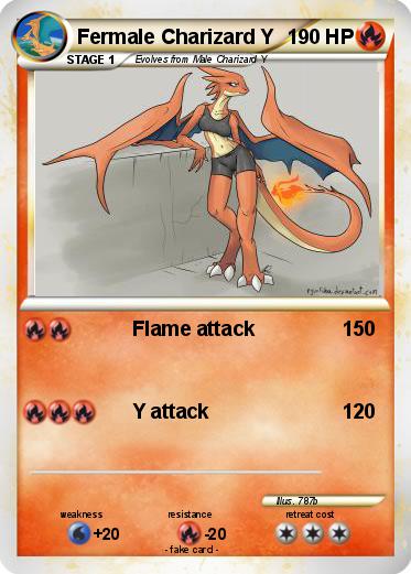 Pokemon Fermale Charizard Y
