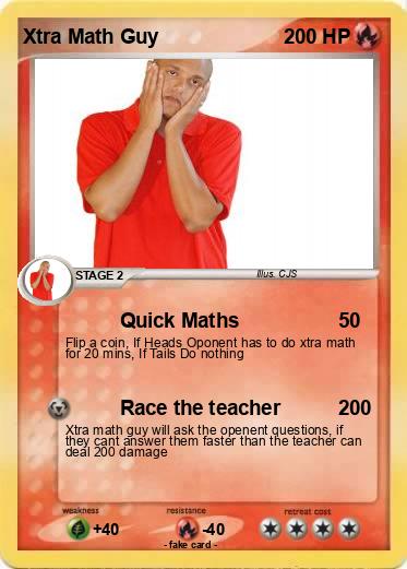 Pokemon Xtra Math Guy