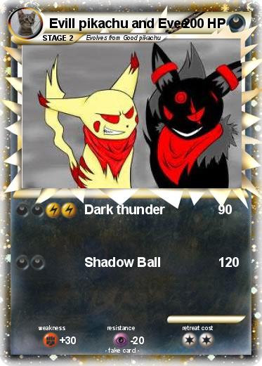 Pokemon Evill pikachu and Evee