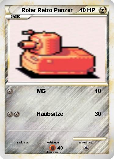 Pokemon Roter Retro Panzer