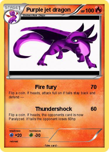 Pokemon Purple jet dragon