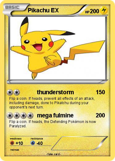 Pokemon Pikachu EX