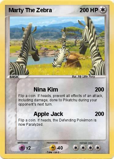 Pokemon Marty The Zebra