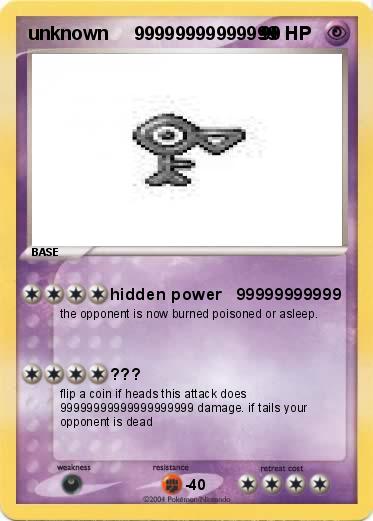 Pokemon unknown     99999999999999