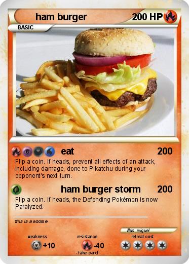 Pokemon ham burger