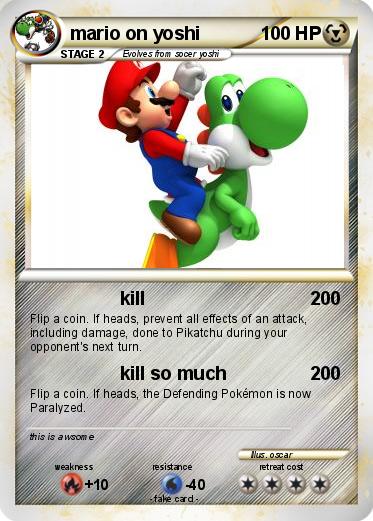 Pokemon mario on yoshi