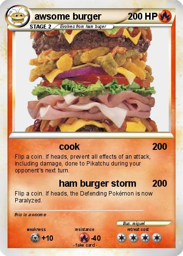 Pokemon awsome burger