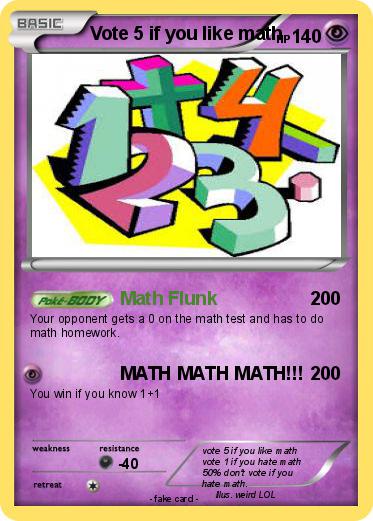 Pokemon Vote 5 if you like math