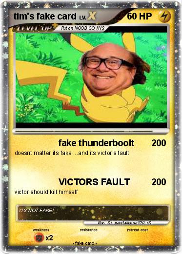 Pokemon tim's fake card