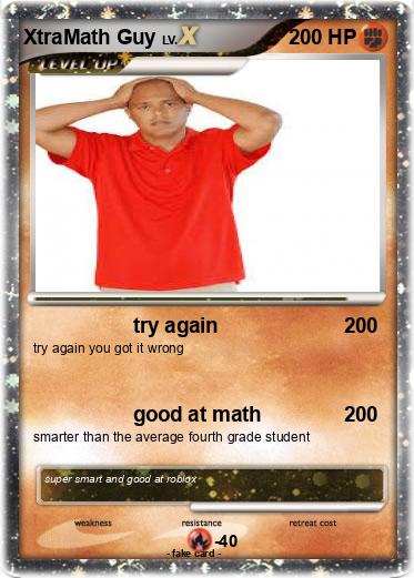 Pokemon XtraMath Guy