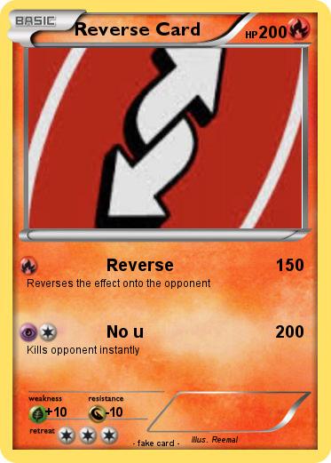 Pokemon Reverse Card