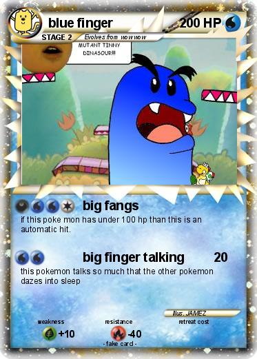 Pokemon blue finger