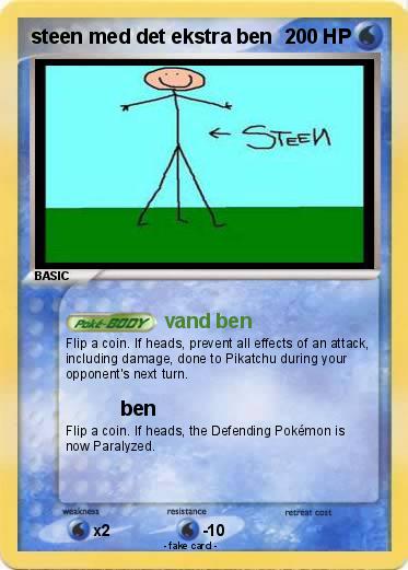 Pokemon steen med det ekstra ben