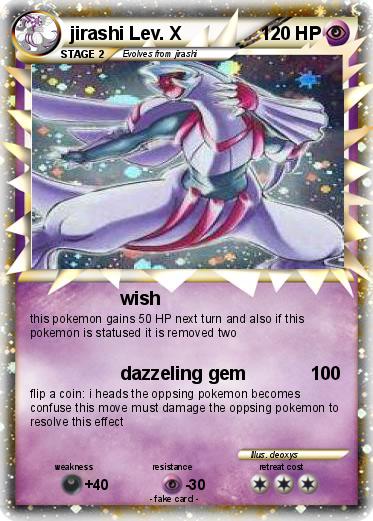Pokemon jirashi Lev. X