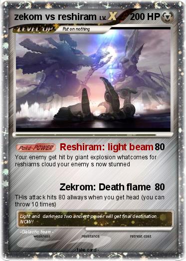 Pokemon zekom vs reshiram