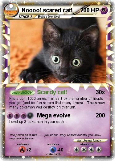 Pokemon Noooo! scared cat!