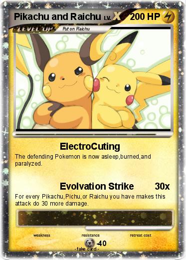 Pokemon Pikachu and Raichu