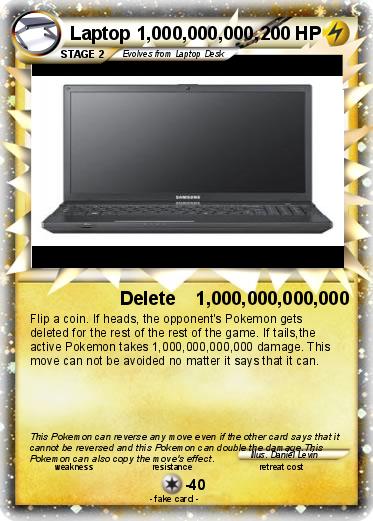 Pokemon Laptop 1,000,000,000,