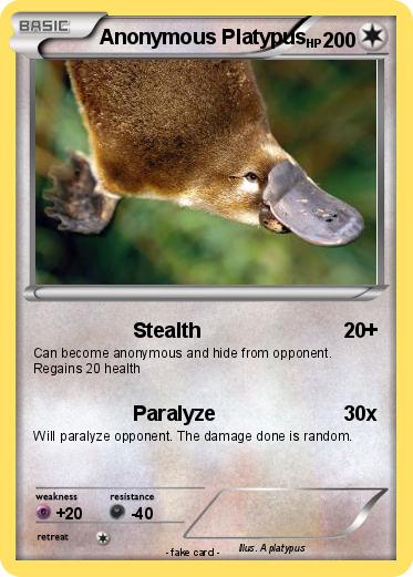 Pokemon Anonymous Platypus