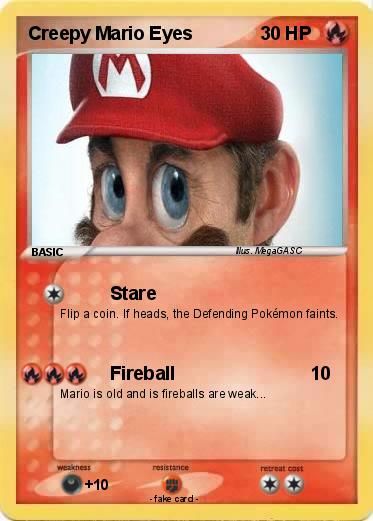Pokemon Creepy Mario Eyes